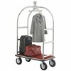 Global Industrial Silver Stainless Steel Bellman Cart Curved Uprights 8 Pneu Casters, 41-1/4L x 24W x 75H 985119SL